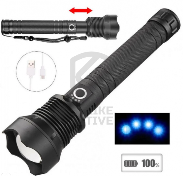 Фонарь ручной 2 реж+строб (4 диода).usb. SL