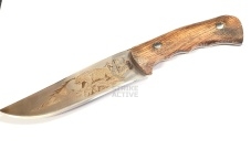 Нож нескладной туристический  (дерево/барс) КИЗЛЯР