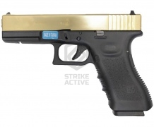 Пистолет пневм  WE-G001A-TG G17- gen3 Titanium Version Black (WE)