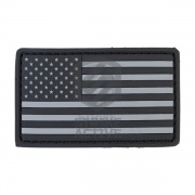 Нашивка PVC / ПВХ с велкро "Флаг США" размер Black/Grey 75х45