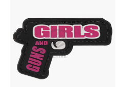 Нашивка из ПВХ/PVC с велкро "Guns and girls" 