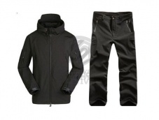 Комплект: Куртка+брюки Soft Shell,(флис)  L Black