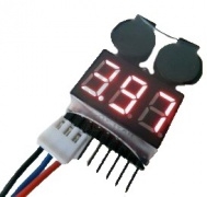 Тестер индикатор низкого заряда LiPO Low Voltage Alarm Buzzer/Indicator (1-8s)