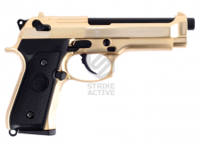 Пистолет пневм WE-M004 Beretta M92F металл. Gold (WE)